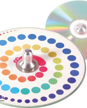 Punkte-Kreisel groß Superschnell drehend mit faszinierendem Effekt ... Auf der Metallspitze dreht sich der CD-Kreisel blitzschnell, superlang und hochpräzise. Die bunten Punkte drehen sich dabei spiralförmig - ein Effekt, der den Blick fokussiert und die Beobachtungsgabe schult.