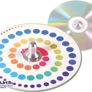 Punkte-Kreisel groß Superschnell drehend mit faszinierendem Effekt ... Auf der Metallspitze dreht sich der CD-Kreisel blitzschnell, superlang und hochpräzise. Die bunten Punkte drehen sich dabei spiralförmig - ein Effekt, der den Blick fokussiert und die Beobachtungsgabe schult.