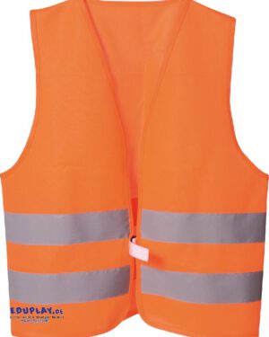 Warnweste mittel 49 x 54 cm Mehr Sicherheit auf dem Schulweg und unterwegs ... Die Warnweste sorgt dafür, als Fußgänger und Radfahrer besser gesehen zu werden. Mit zwei rundum laufenden, 5 cm breiten Reflektorstreifen und Schnalle vorn - sorgfältig verarbeitet. Die ist auch toll für Rollenspiele, z.B. als Bauarbeiter oder Feuerwehrmann.