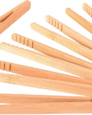 Bambus-Pinzette 6er Set Gezielt greifen und präzise platzieren ... Die Holz-Pinzetten können von oben mit mehreren Fingern gehalten und für die Aufnahme von Objekten zusammengedrückt werden - oder von unten mit Zeigefinger und Daumen. Dabei werden Fingermuskulatur, Feinmotorik sowie die Auge-Hand-Koordination gefördert. Gerillte Innenseiten sorgen für guten Grip - auch bei runden Objekten.