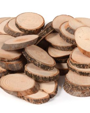 Naturholzscheiben oval 30er Set Endlos viele Möglichkeiten ... Blumentöpfe, Bilderrahmen, Räder für Fahrzeuge, Schmuck, Köpfe, Topfuntersetzer, Männchen, Häuser, Türme... es gibt tausend Sachen, die Kinder aus unterschiedlich großen Naturholzscheiben, Aststäbchen oder Birkenstämmchen bauen oder gestalten können.