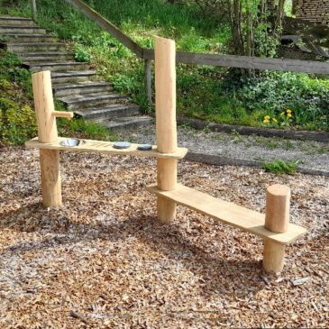 Outdoor-Spielküche Robinie Minimalistische Küche für kreative Rollenspiele