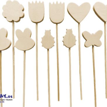Blumenstecker Die „blühen“ das ganze Jahr ... Nicht nur im Frühling und zum Muttertag sind diese Blumenstecker ein Farbtupfer im Blumentopf.