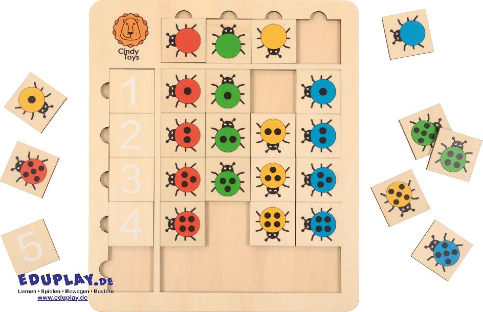 Marienkäfer Zahlenpuzzle