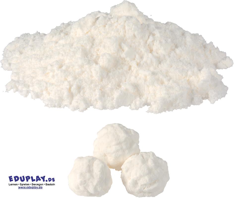 Wunderschnee 1 kg Fluffig-fließendes Material für taktile Erlebnisse ... Der Wunderschnee ist ein faszinierendes Spielmaterial, das Kinder in eine winterliche Welt eintauchen lässt. Er ist weich und locker, fühlt sich angenehm an und fließt leicht durch die Finger - ein ganz besonderes haptisches Erlebnis. Er lässt sich temporär zu Schneebällen formen und regt die Fantasie und Kreativität der Kinder an. Das Material fördert die Feinmotorik und die sensorische Wahrnehmung.