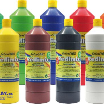 belcolART Redimix 1000ml grün ÖKO-Malfarbe in Premium-Qualität ... belcolART Redimix ist eine fertige, sehr feine wasserverdünnbare Malfarbe. Sie ist ideal für flächiges Malen im Kindergarten, der Schule und Freizeit. Die pastösen Farben sind beliebig untereinander mischbar, sehr gut deckend, ergiebig, farbbrillant und lichtecht. Zum Bemalen eignen sich alle saugenden Untergründe. belcolART Redimix ist eine ÖKO-Malfarbe in Premium-Qualität aus 98% natürlichen Inhaltsstoffen.