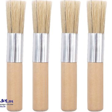 Holzpinsel 14mm 6 Stück Für plakatives Gestalten und große Flächen ... Die Kunststoffborsten sind besonders für flüssige und viskose Farben geeignet. So erzielen schon kleine Künstler mit groben Strichen in kurzer Zeit tolle Ergebnisse.